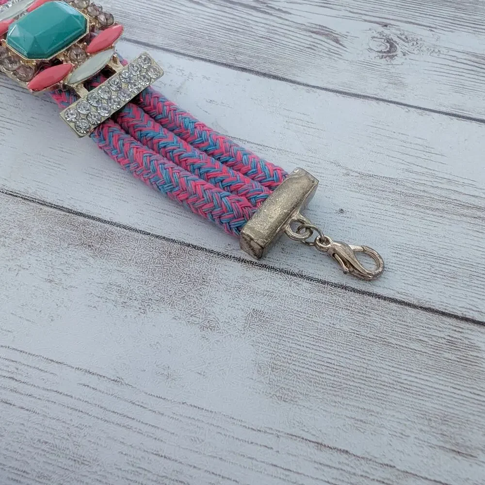 Multi Color Chunky Clasp Bracelet - Fair Condition